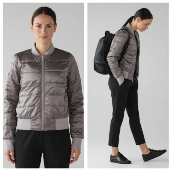 Lululemon Non-Stop Reversible Bomber Jacket Size 4 - Picture 5 of 8